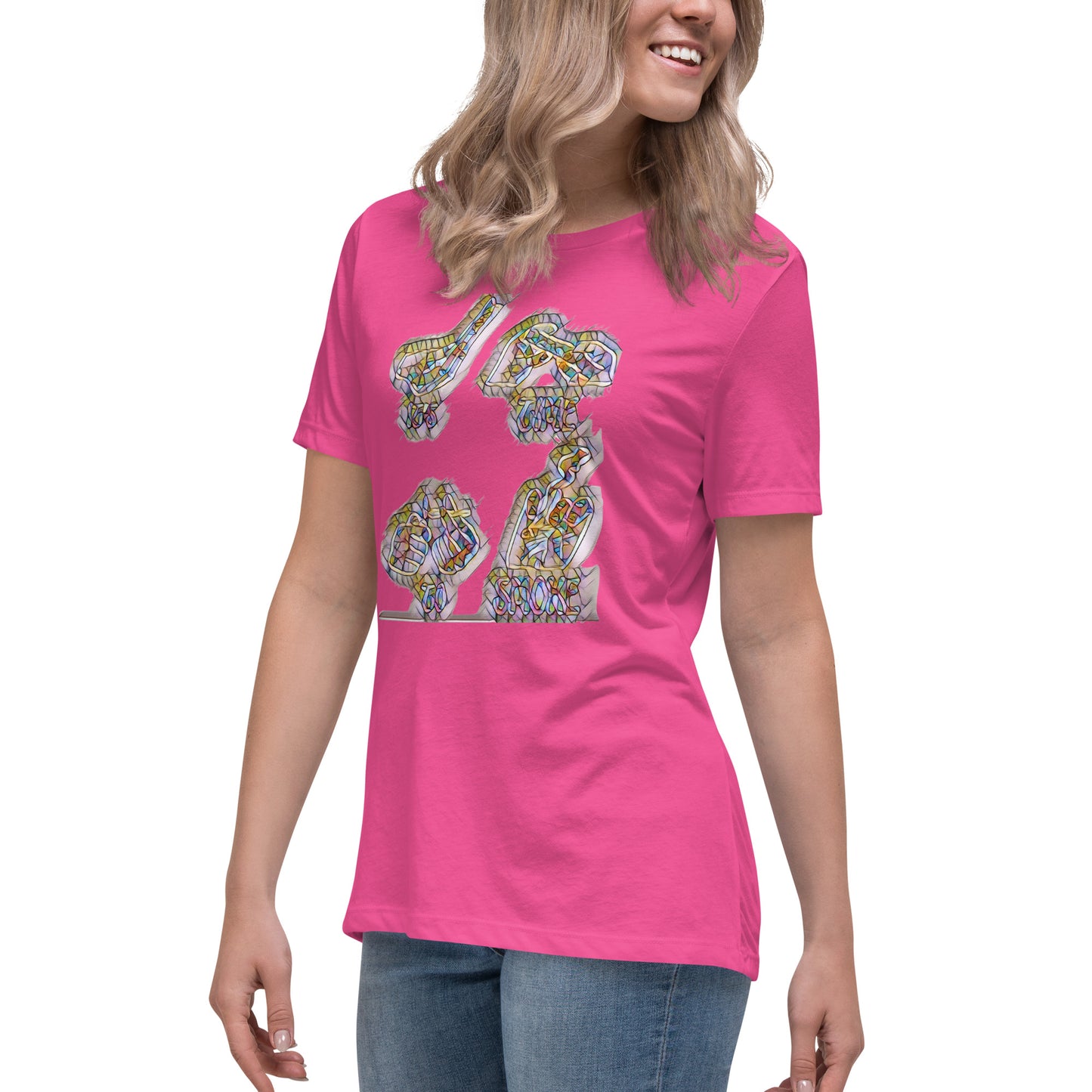 Women's Relaxed T-Shirt It's time to smoke multi colored