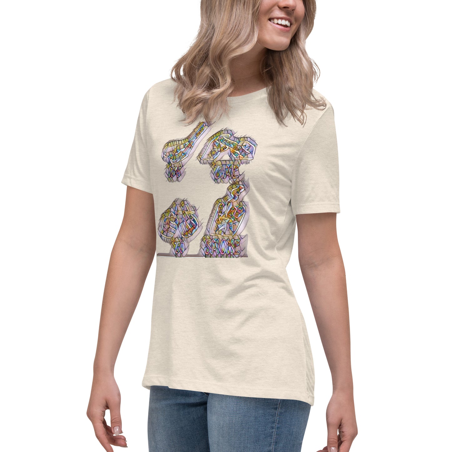Women's Relaxed T-Shirt It's time to smoke multi colored