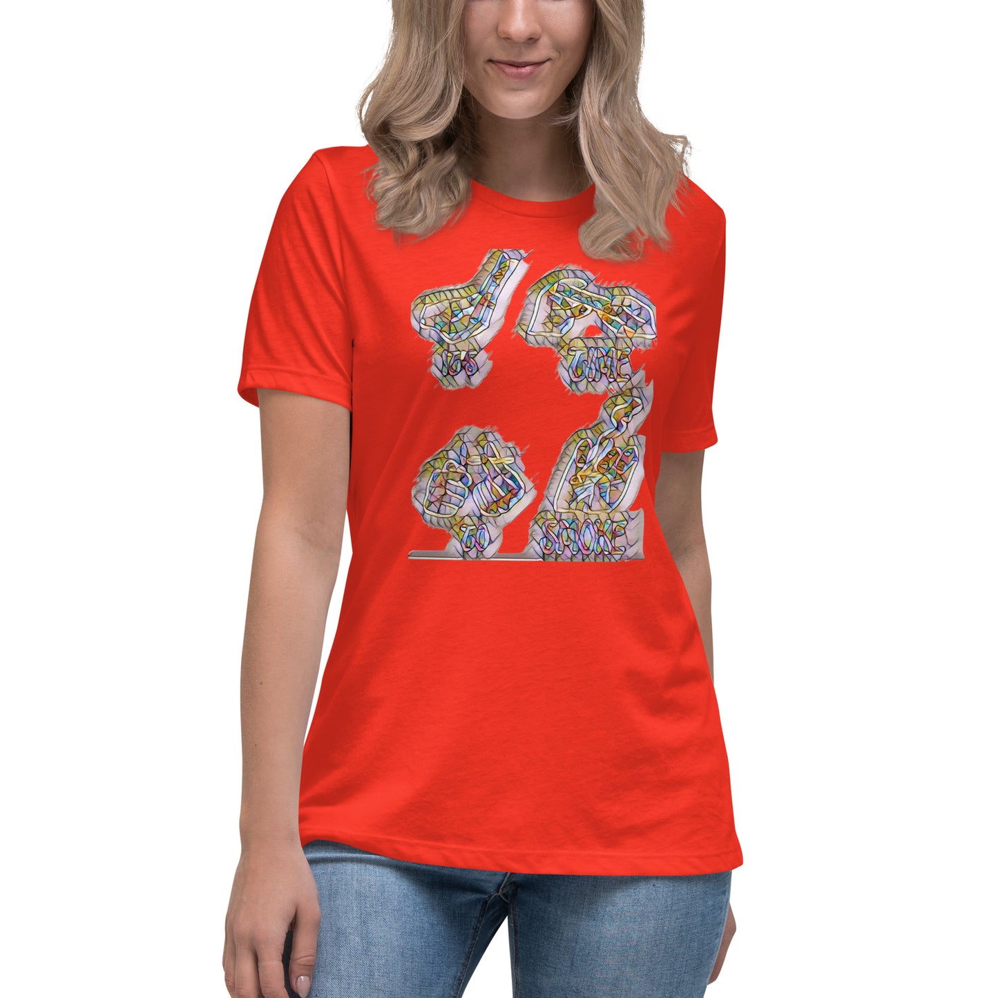 Women's Relaxed T-Shirt It's time to smoke multi colored
