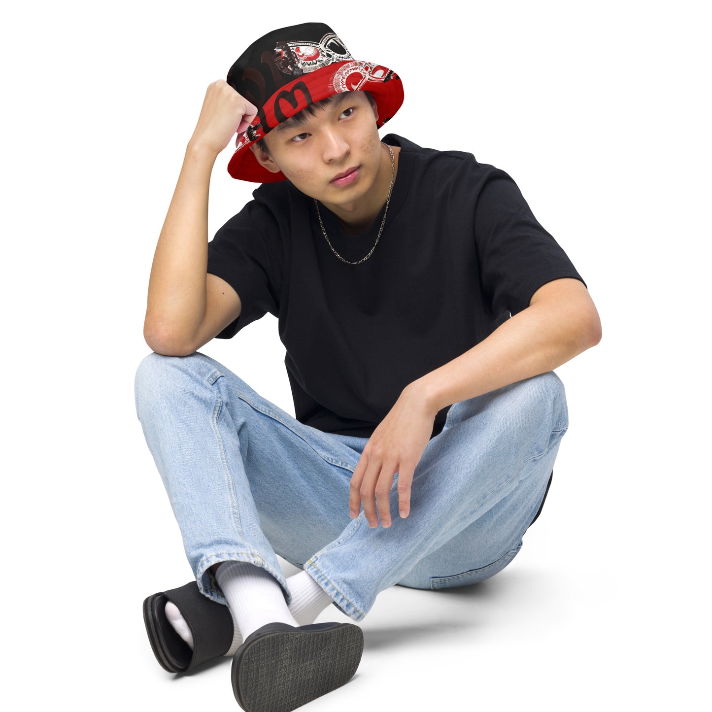 Savage Whoo Red/Black Reversible bucket hat