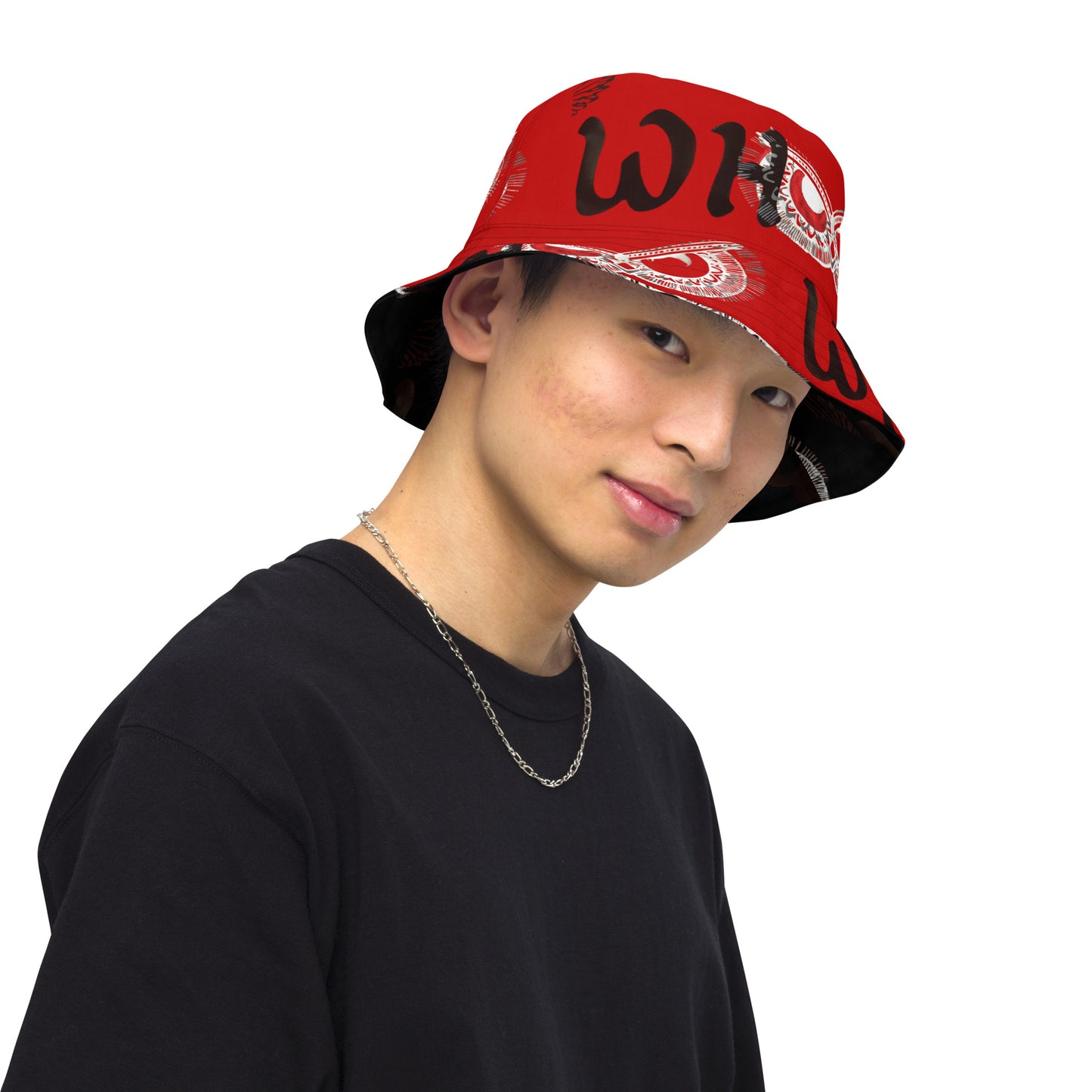 Savage Whoo Red/Black Reversible bucket hat