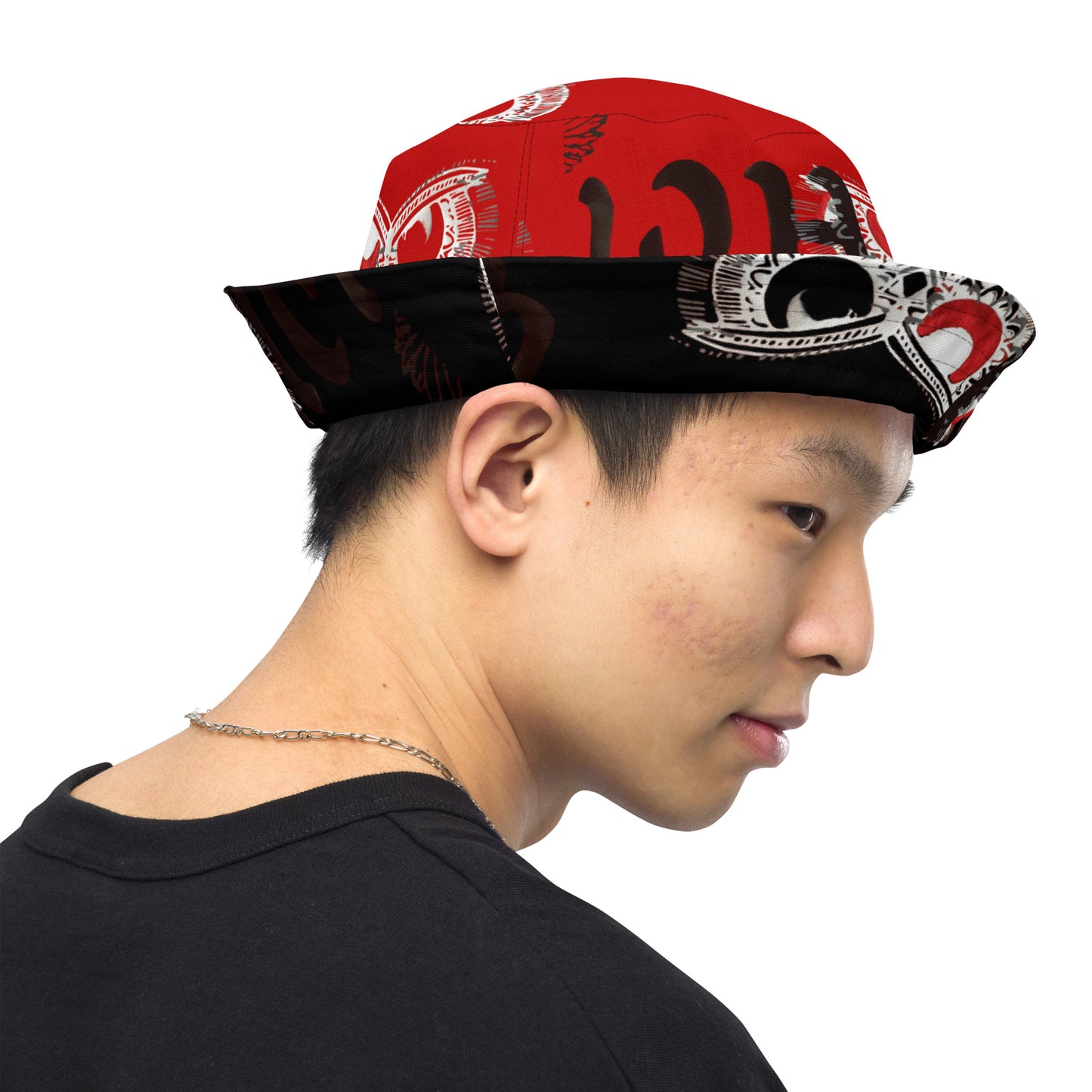 Savage Whoo Red/Black Reversible bucket hat