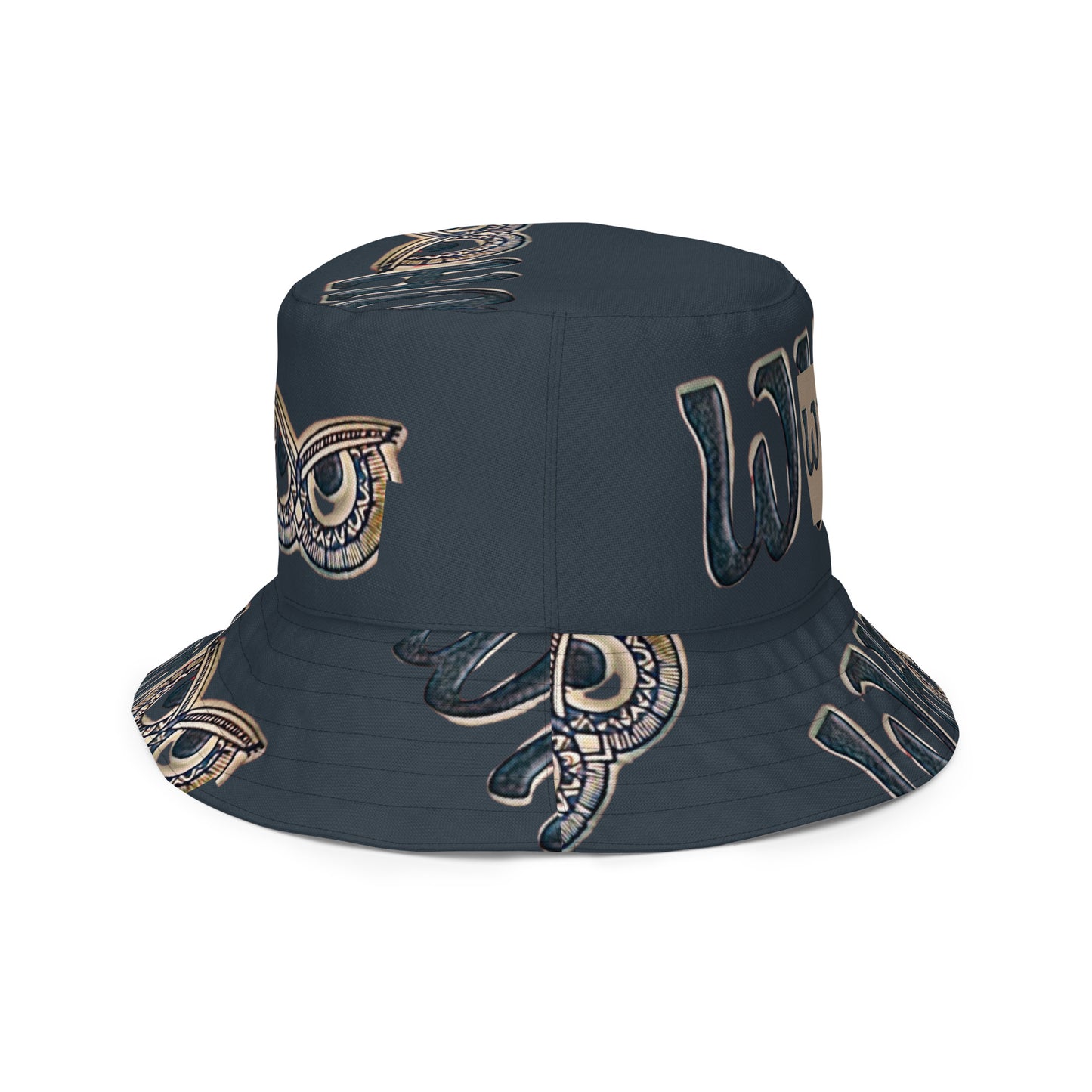 Reversible bucket hat Gold Trim