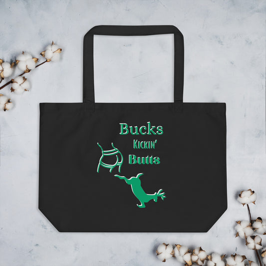 Large organic tote bag Bucks kickin ass