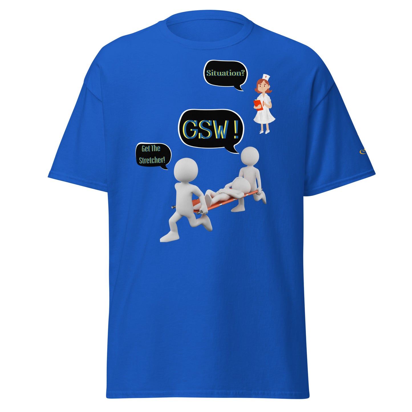 Men's classic tee GSW black bubbles