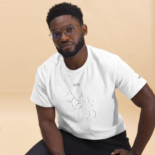 Men's classic tee ask why black