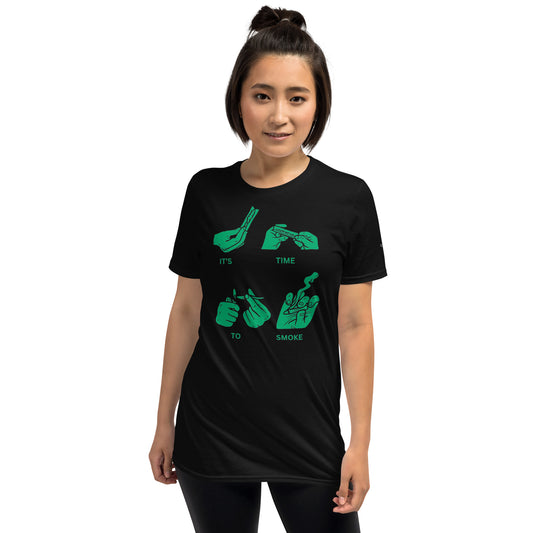 Short-Sleeve Unisex T-Shirt It's about that time solid green