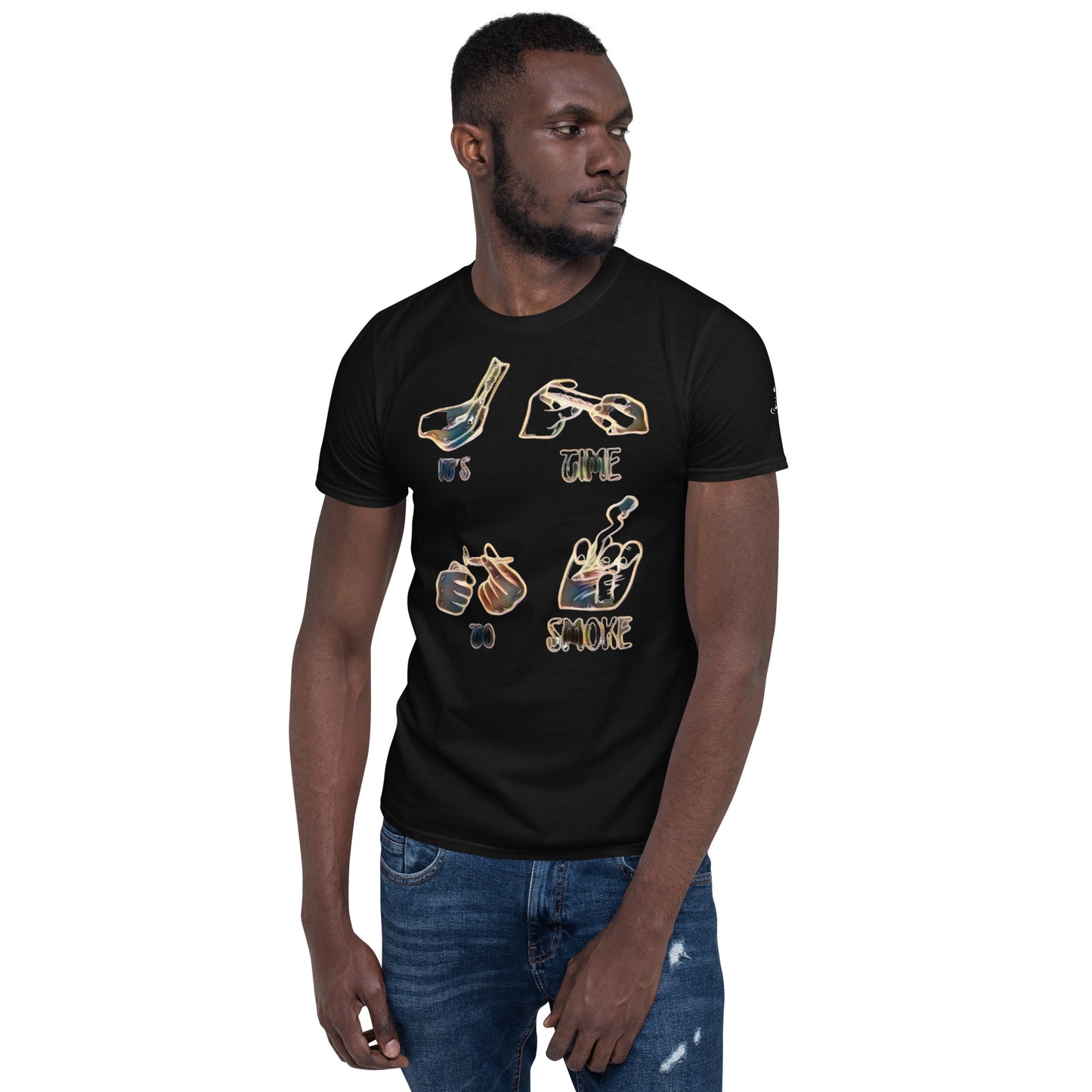 Short-Sleeve Unisex T-Shirt It's about that time black and gold