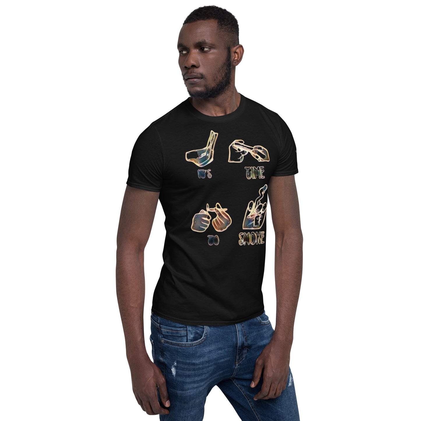 Short-Sleeve Unisex T-Shirt It's about that time black and gold