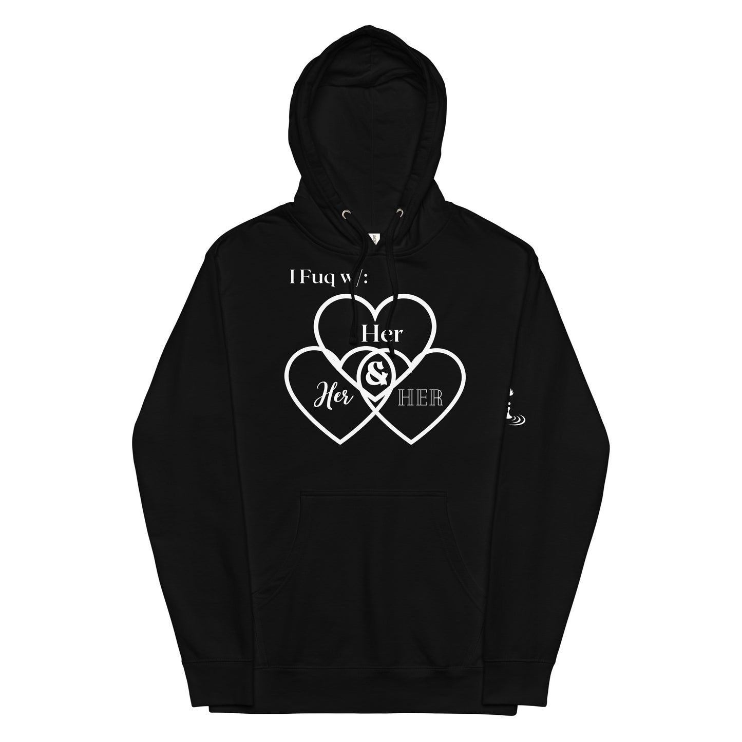 Unisex midweight hoodie her hearts