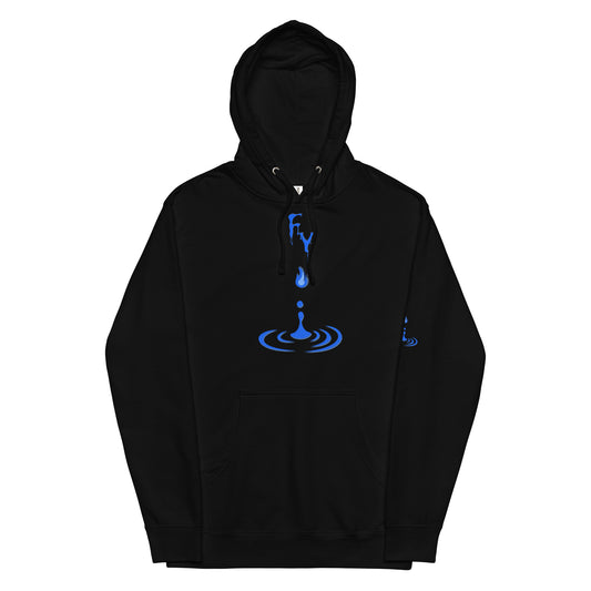 Unisex midweight hoodie Fy blue flame