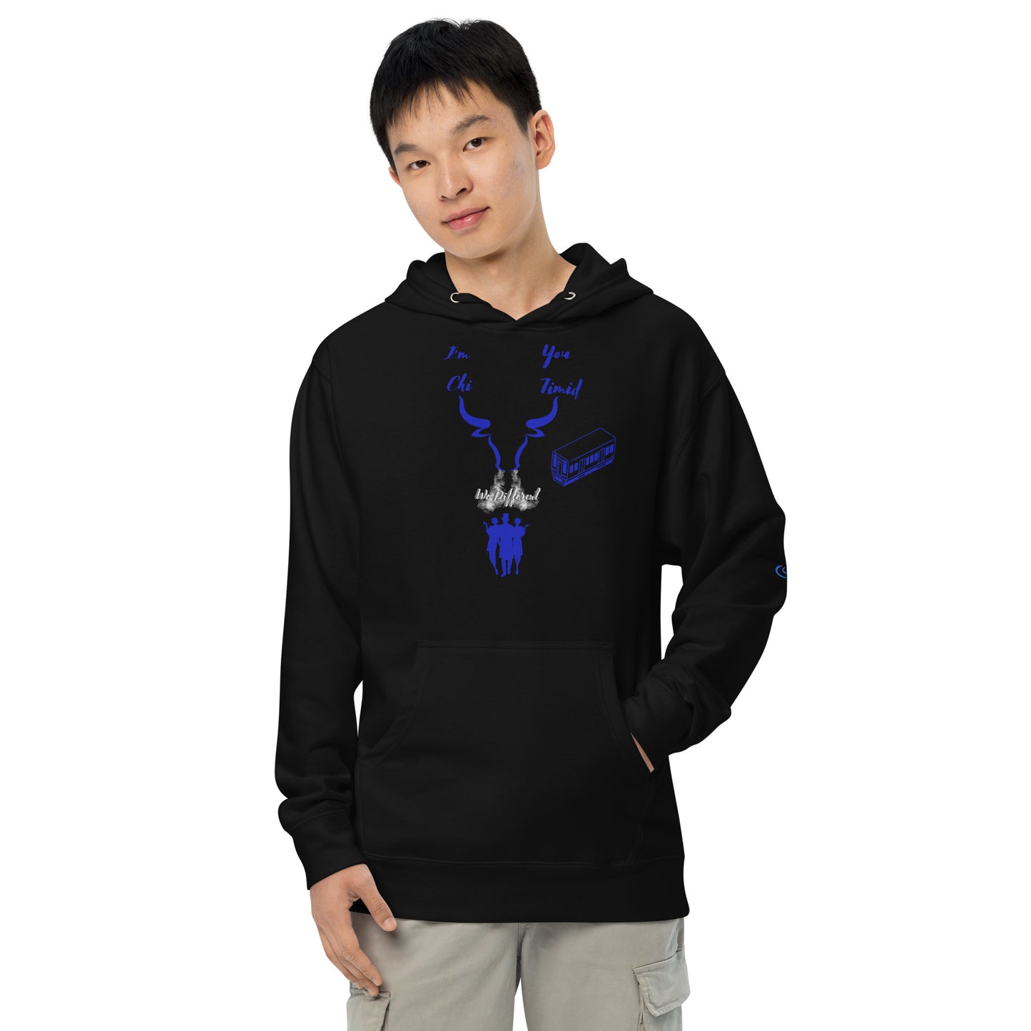 Unisex midweight hoodie Chi blue