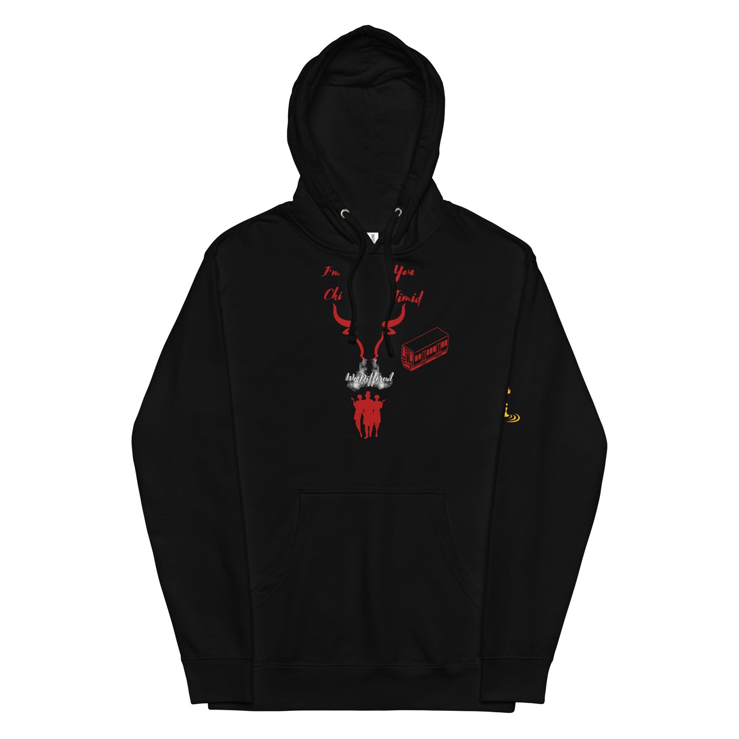 Unisex midweight hoodie Chi red