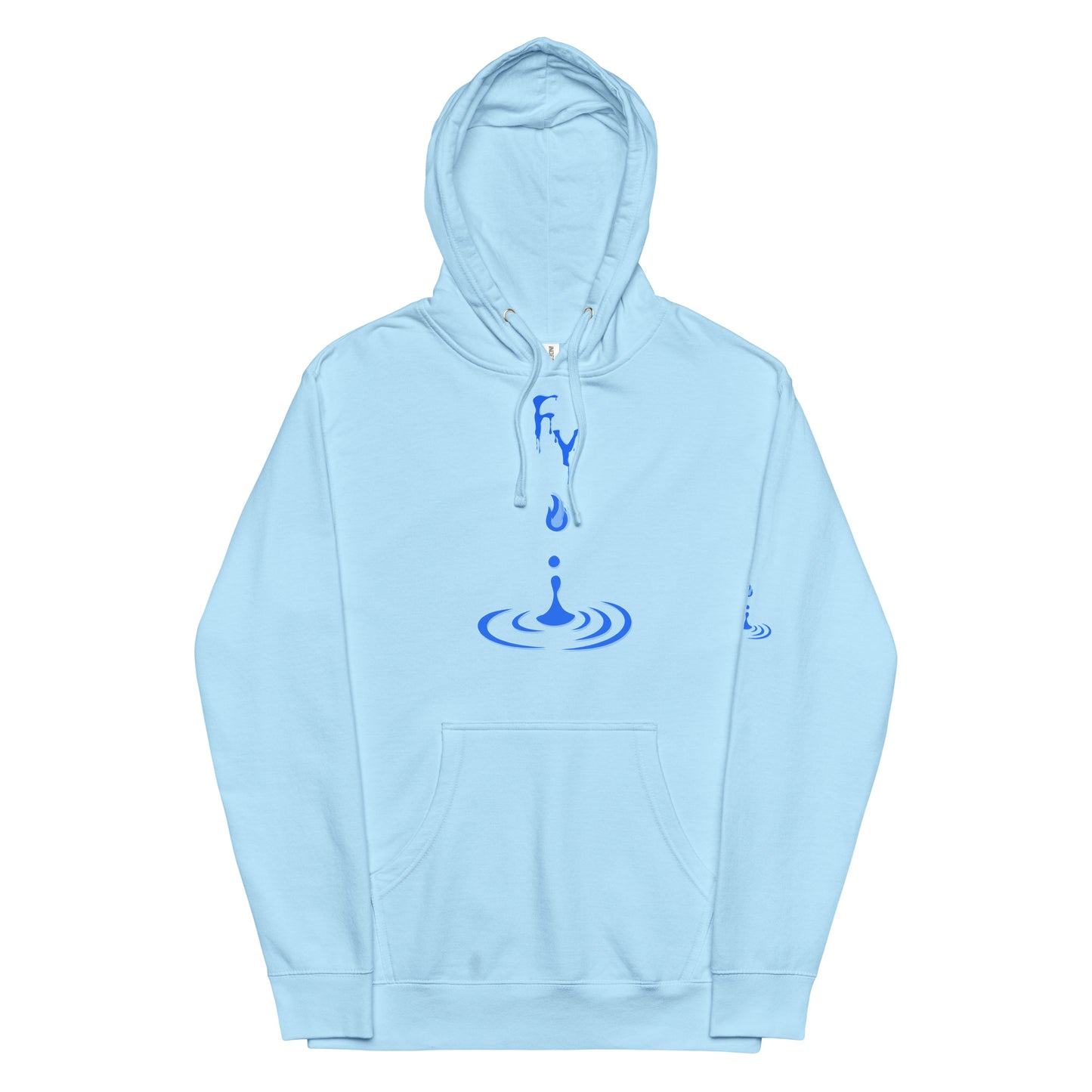 Unisex midweight hoodie Fy blue flame