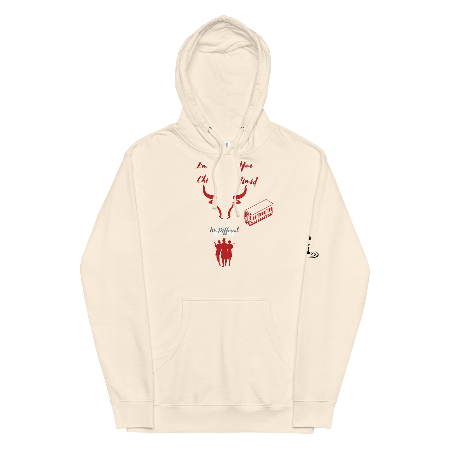 Unisex midweight hoodie Chi red