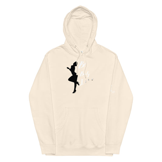 Unisex midweight hoodie BBL wht print/wht flame