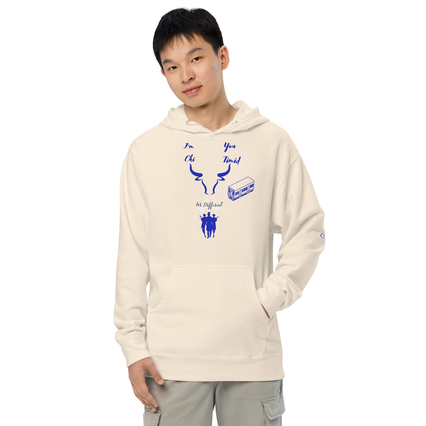 Unisex midweight hoodie Chi blue