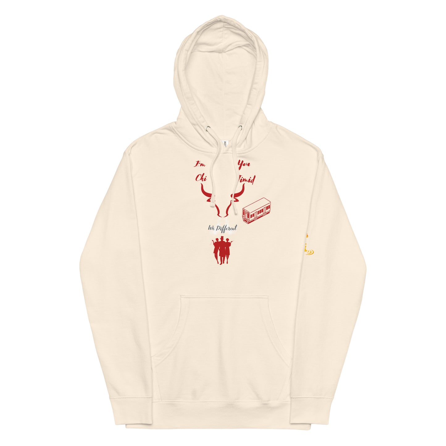 Unisex midweight hoodie Chi red