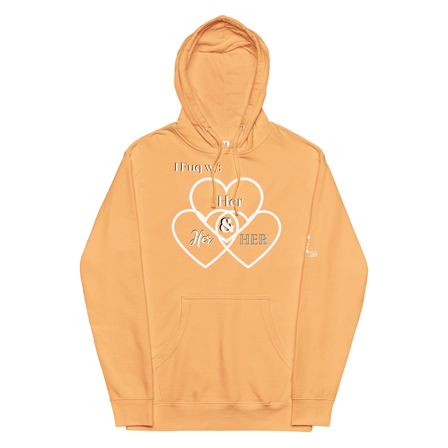 Unisex midweight hoodie her hearts