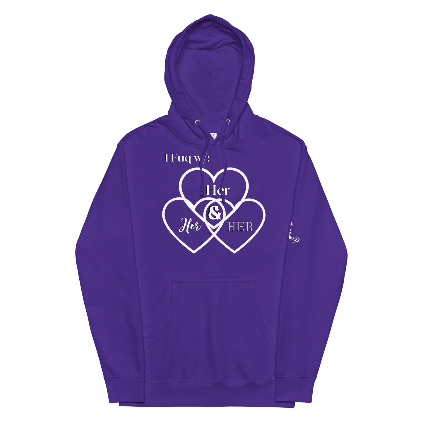 Unisex midweight hoodie her hearts