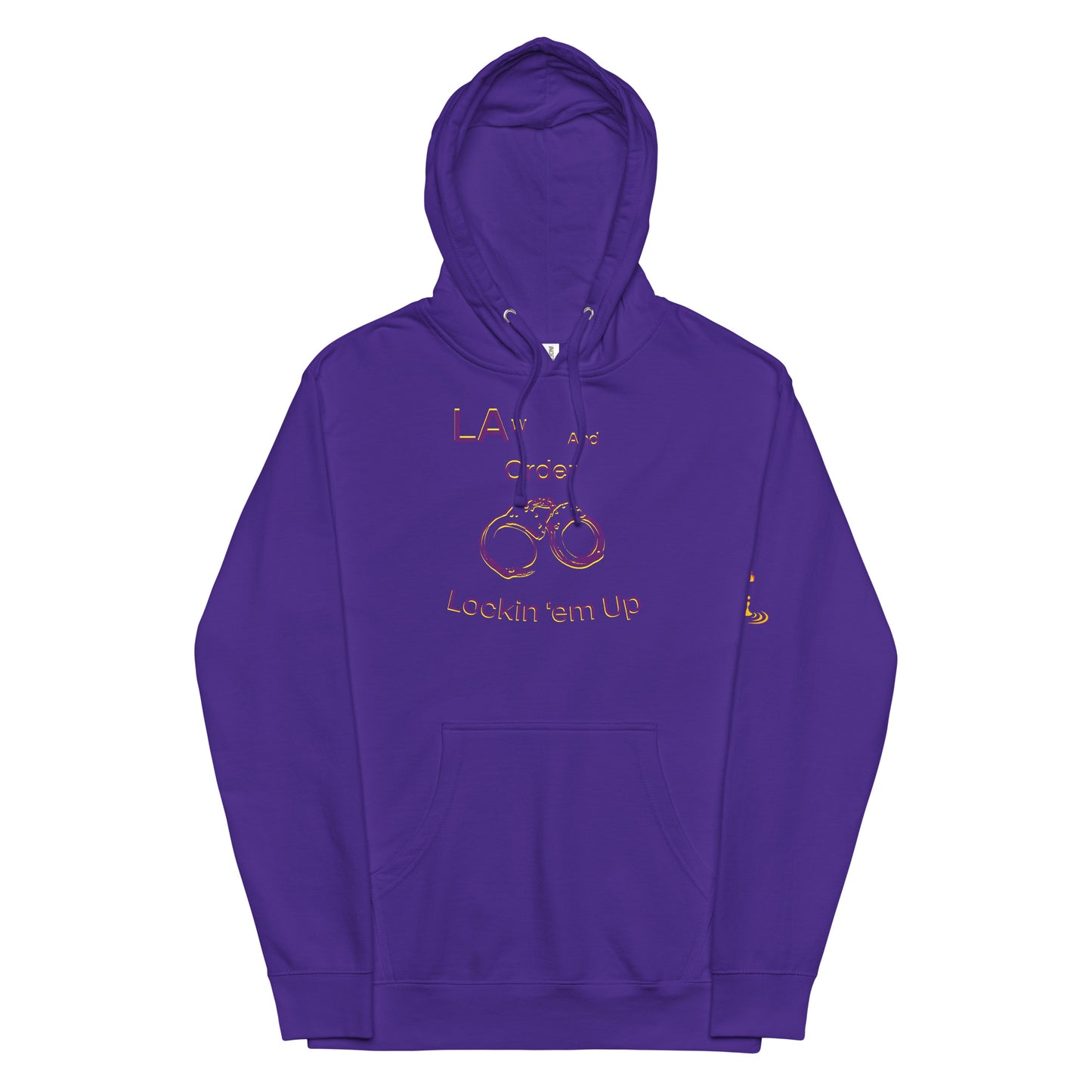 Unisex midweight hoodie lock em up royalty