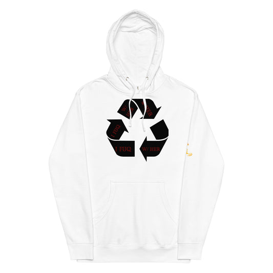 Unisex midweight hoodie recycle her red