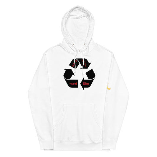 Unisex midweight hoodie recycle she red