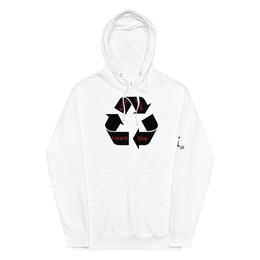 Unisex midweight hoodie recycle she red