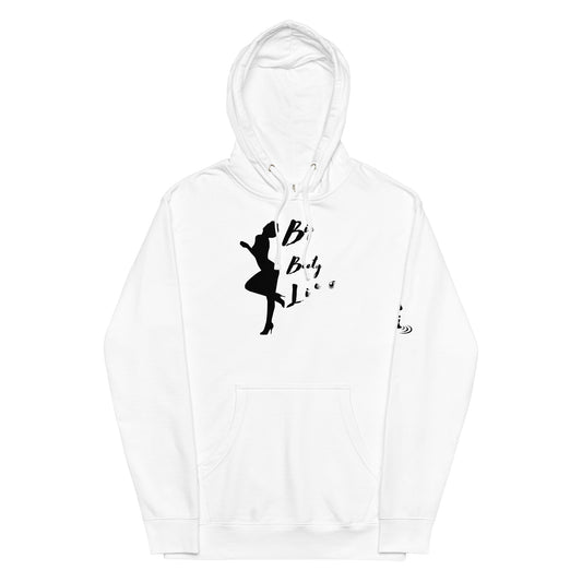 Unisex midweight hoodie BBL blk print/blk flame