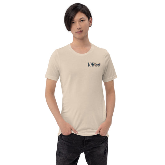 Unisex t-shirt Gold Trim WHoo corner pocket