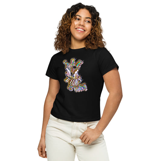 Women’s high-waisted t-shirt This is why prism