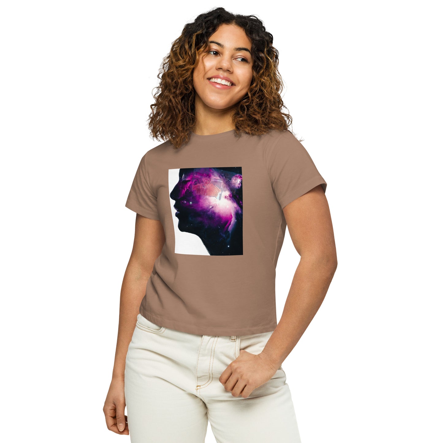 Women’s high-waisted t-shirt Just thoughts