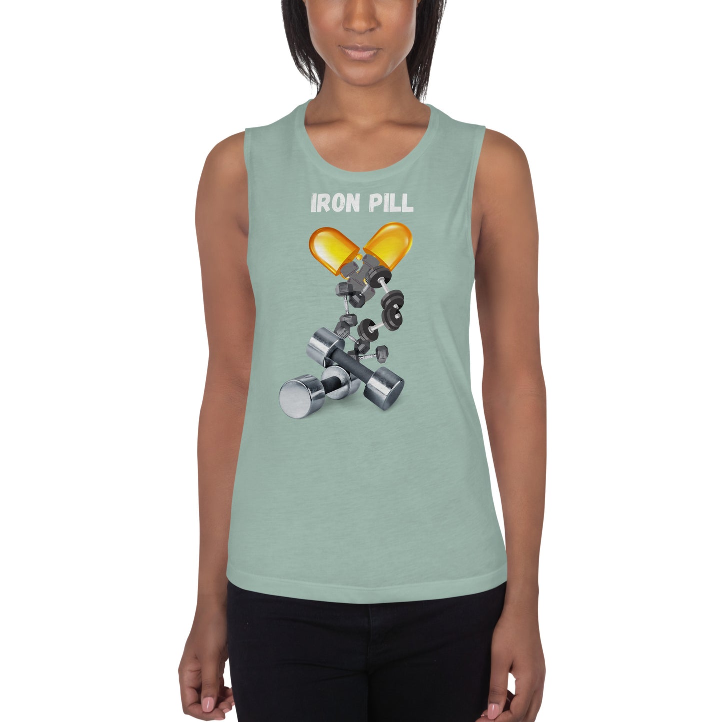 Ladies’ Muscle Tank Iron Pill 3