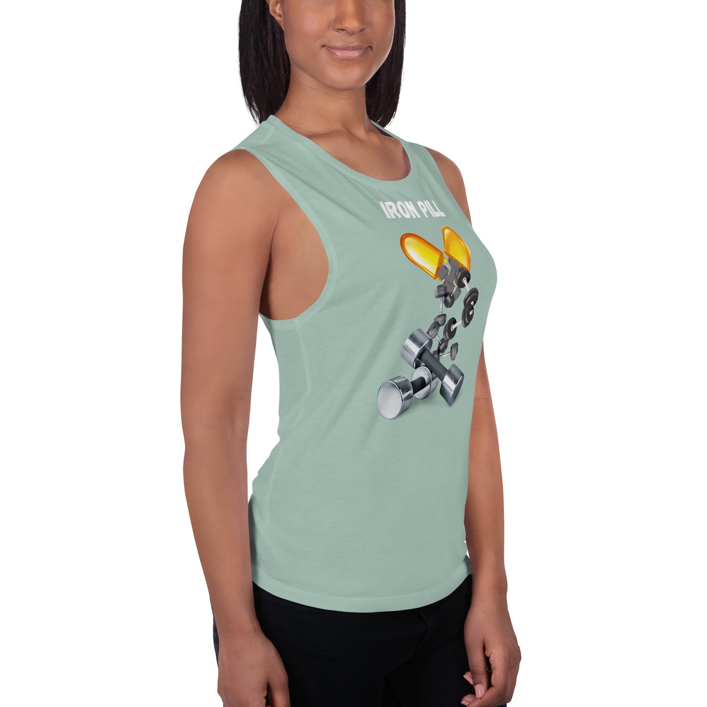 Ladies’ Muscle Tank Iron Pill 3