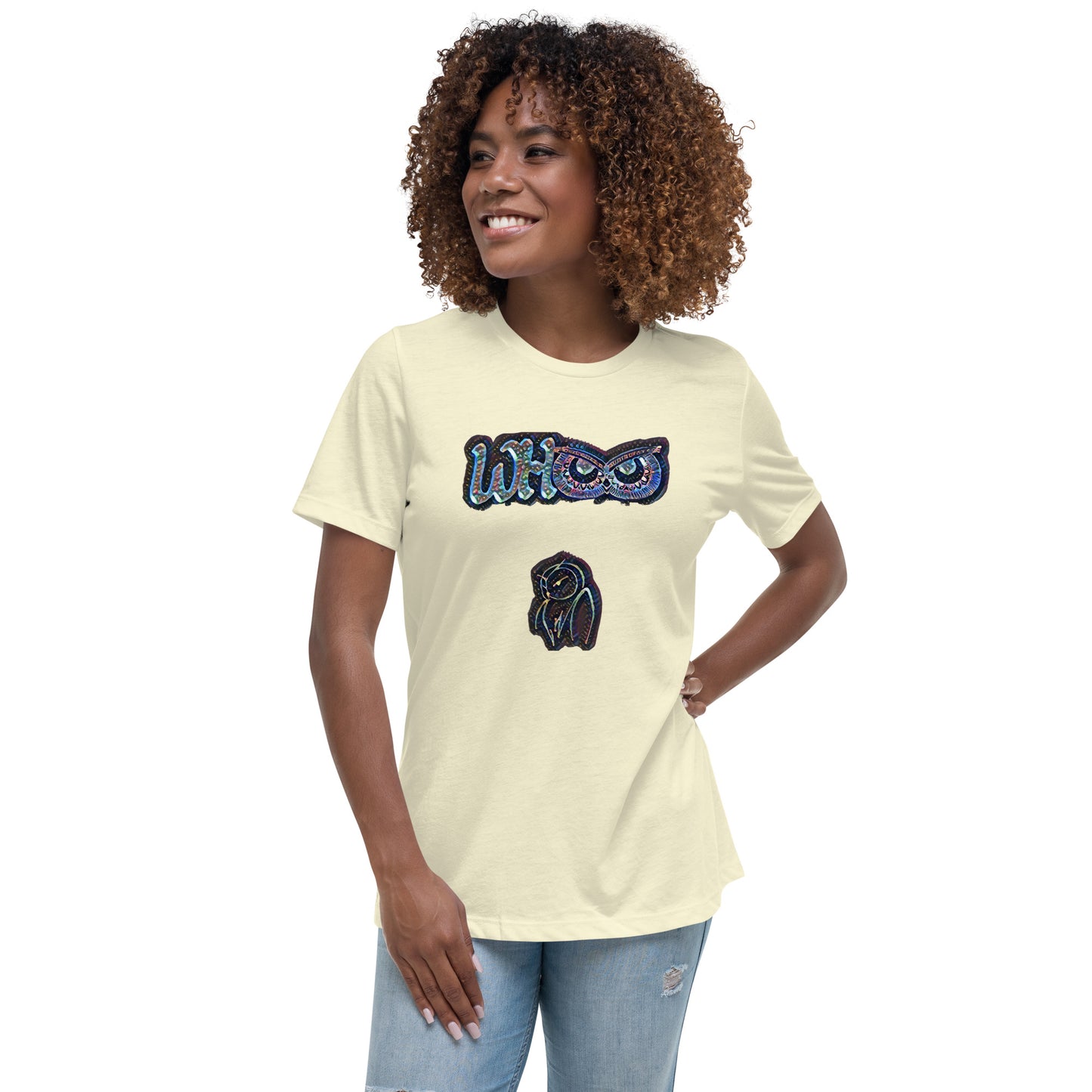 Women's Relaxed T-Shirt Blue Whoo