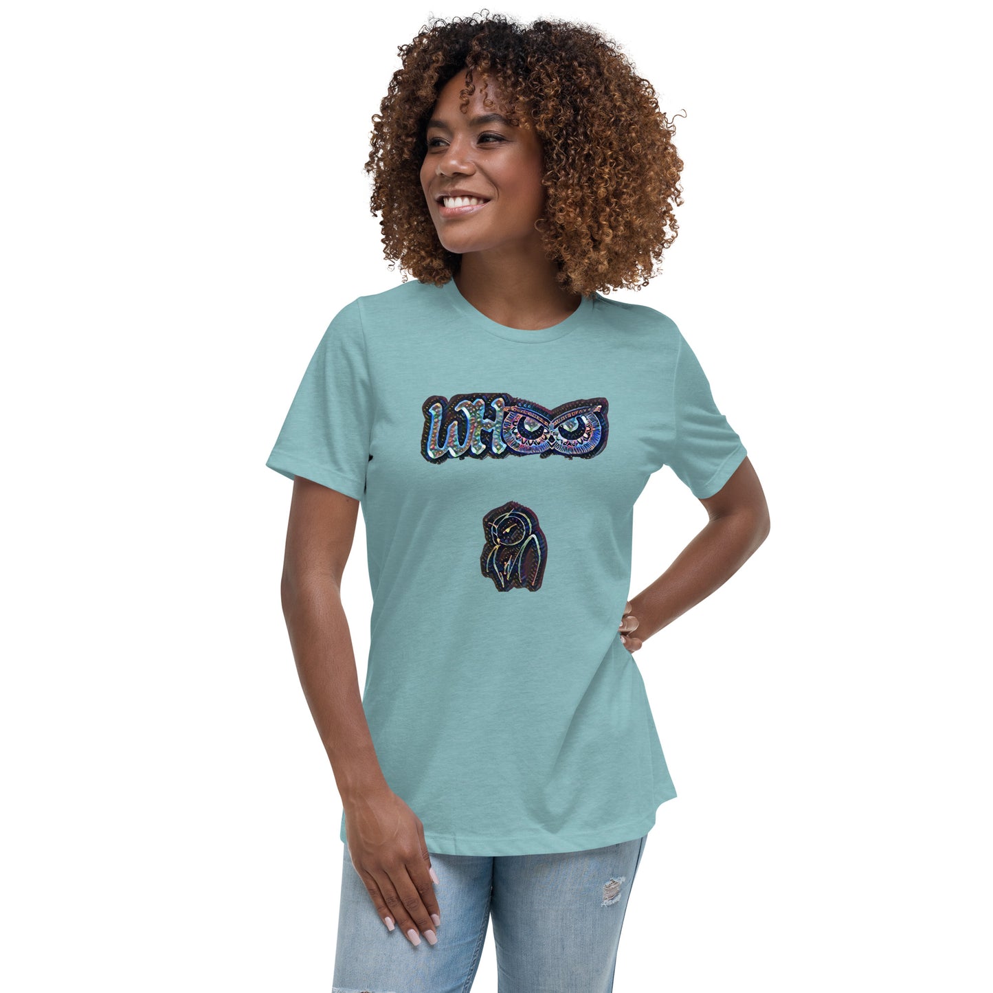 Women's Relaxed T-Shirt Blue Whoo