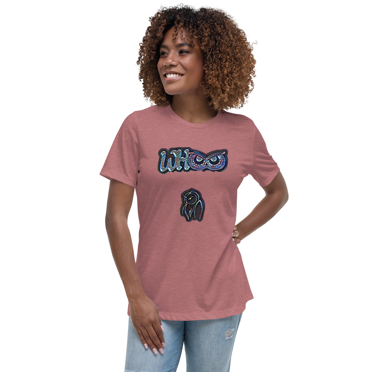 Women's Relaxed T-Shirt Blue Whoo