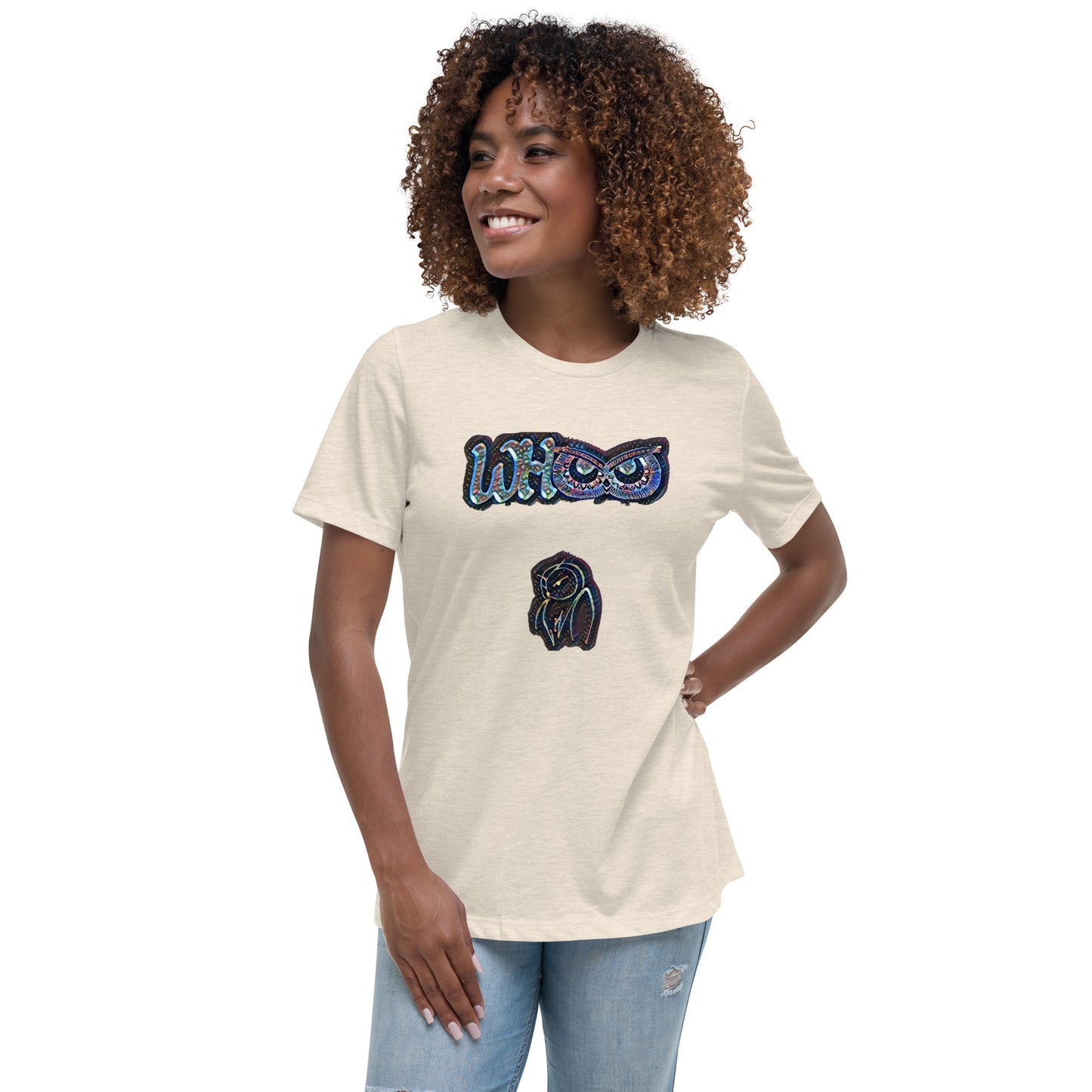 Women's Relaxed T-Shirt Blue Whoo