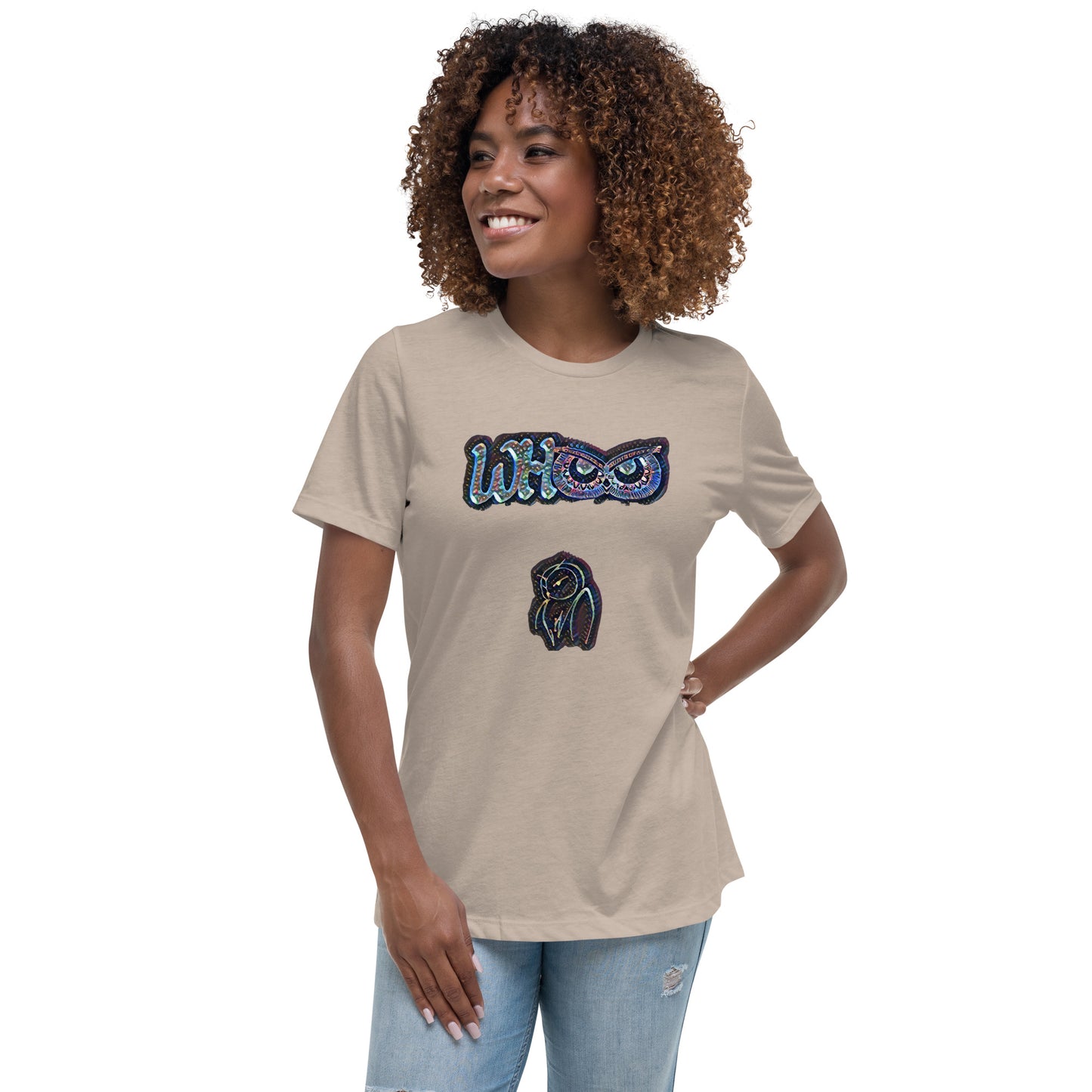 Women's Relaxed T-Shirt Blue Whoo