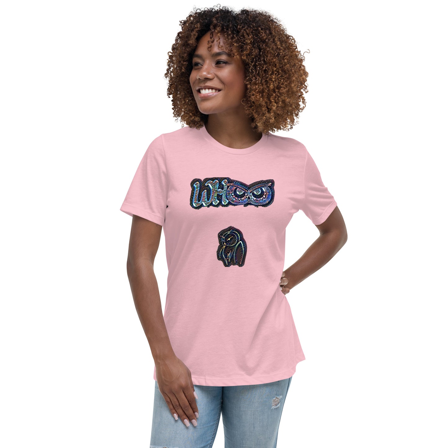 Women's Relaxed T-Shirt Blue Whoo