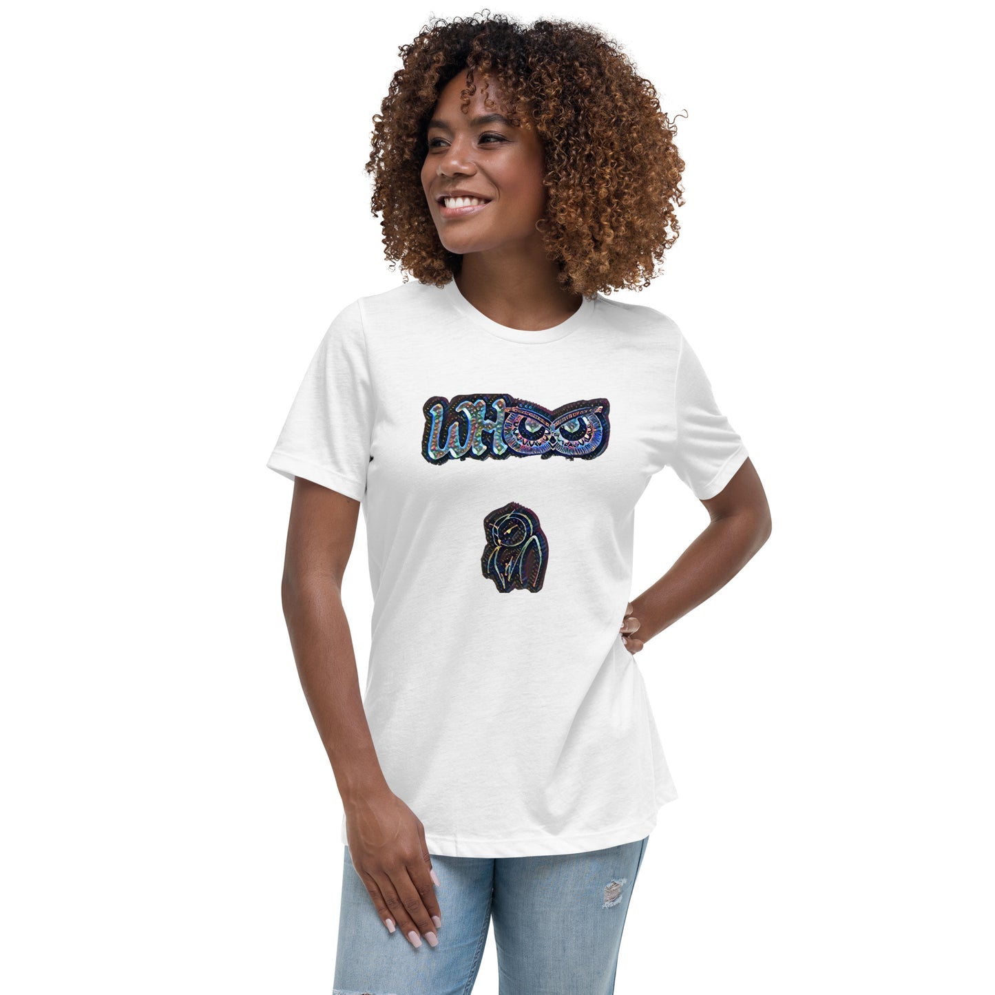 Women's Relaxed T-Shirt Blue Whoo